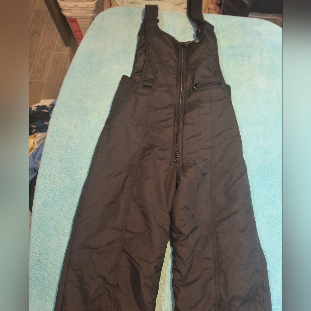 Kids Black Snow Bib